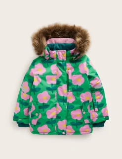 Mäntel & Jacken | Boden Wasserdichter Allwettermantel-Smaragdgrün Cut-out Blume SmaragdgrünCut-outBlume