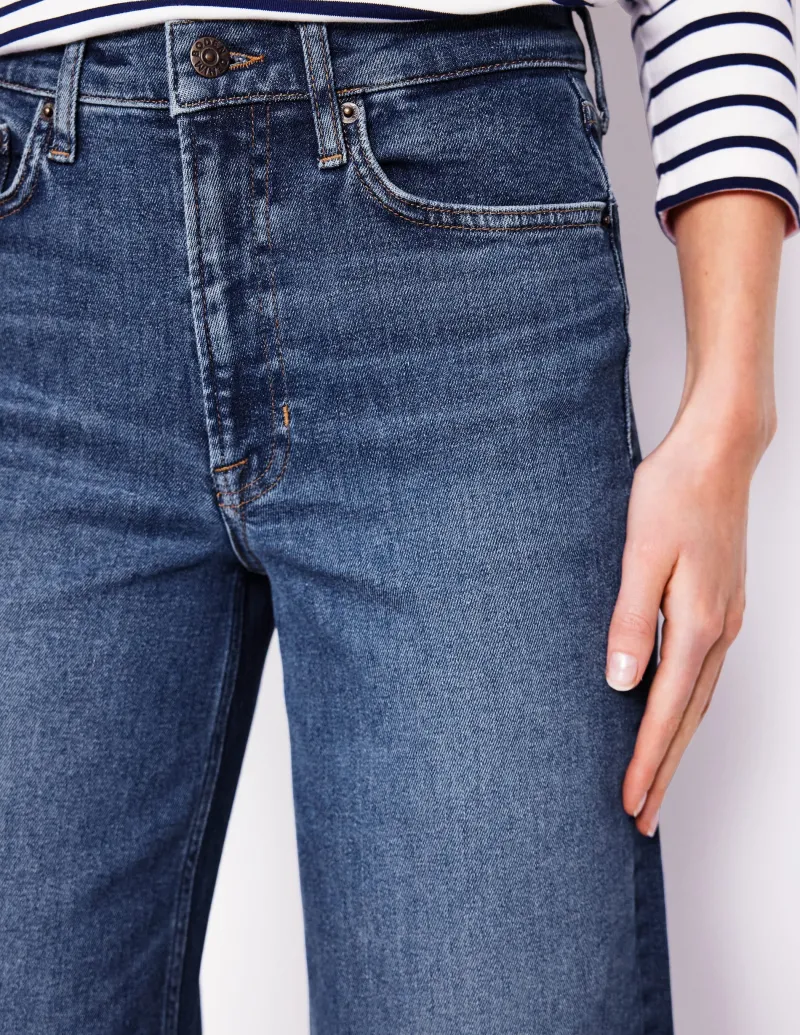 Jeans | Boden Weite, verkürzte Jeans mit hohem Bund-Beatnik Red