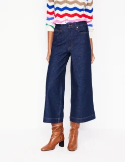 Jeans | Boden Weite, verkürzte Jeans mit hohem Bund-Indigo Waschung IndigoWaschung