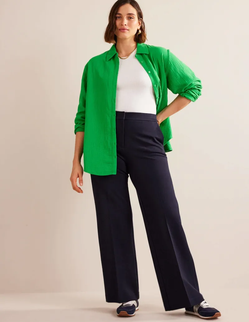 Hosen | Anzüge | Boden Westbourne Ponté-Hose-Aqua Marine Marl AquaMarineMarl